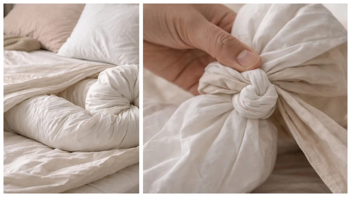 Cuatro nudos para que tu edredón nunca más se mueva dentro de la funda: Mi método infalible