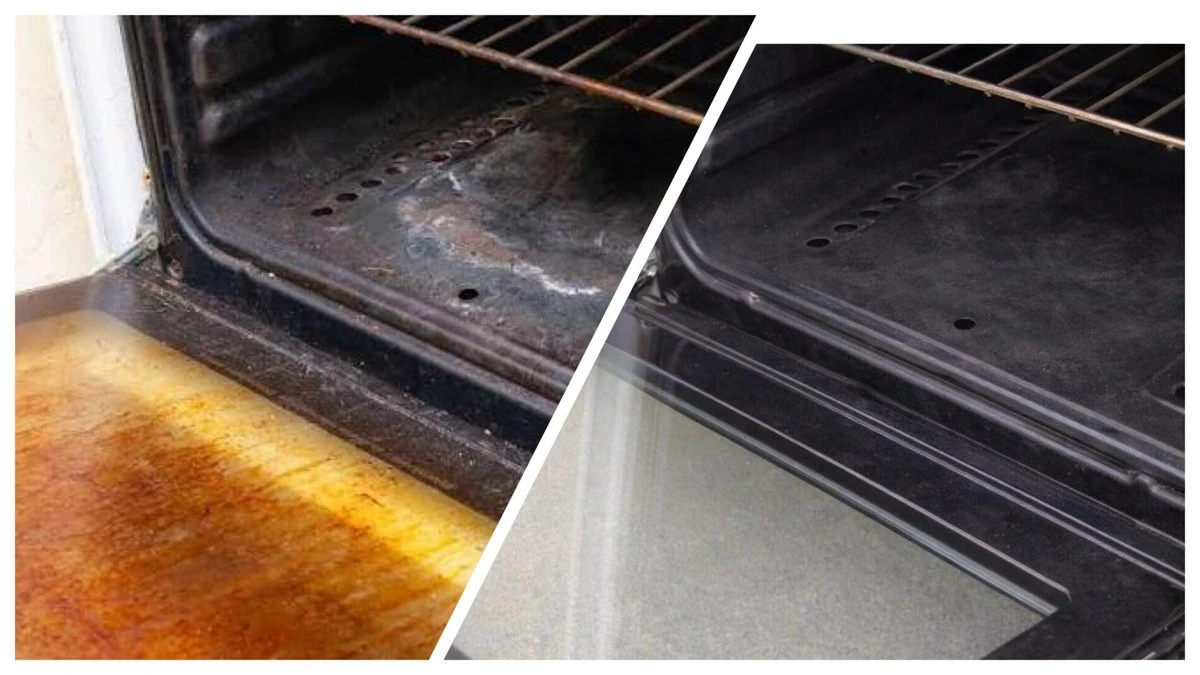 Mi horno estaba marrón por la grasa y la química no servía: apliqué una pasta de 2 ingredientes baratos y ¡milagro!