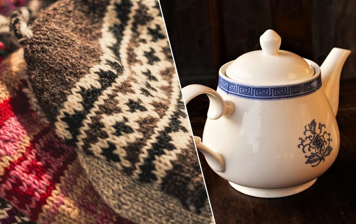 Funda de tetera tejida con gorro viejo: ¡mantén el té caliente por 2 horas!