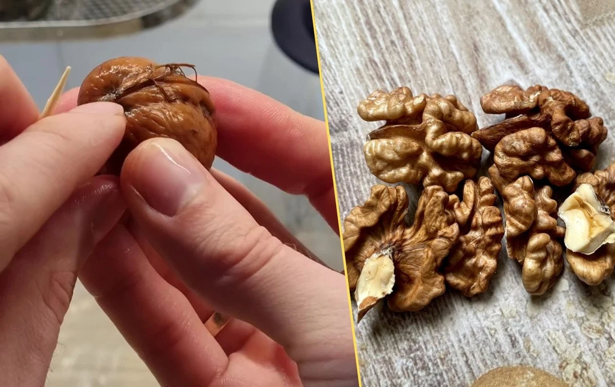 Clavos y tapas de plástico: el truco de cocina que te ahorrará dolores de cabeza con las nueces