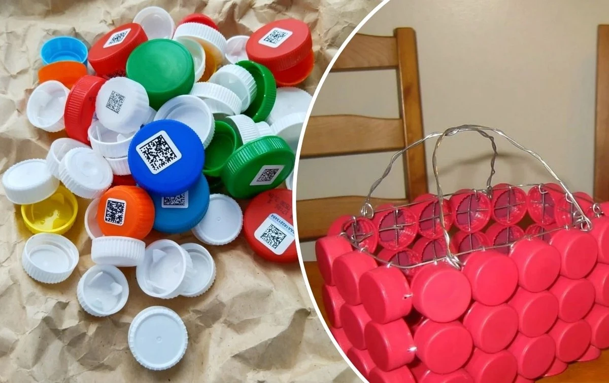 Tapas de botella reutilizadas: crea una cesta de picnic resistente en una tarde