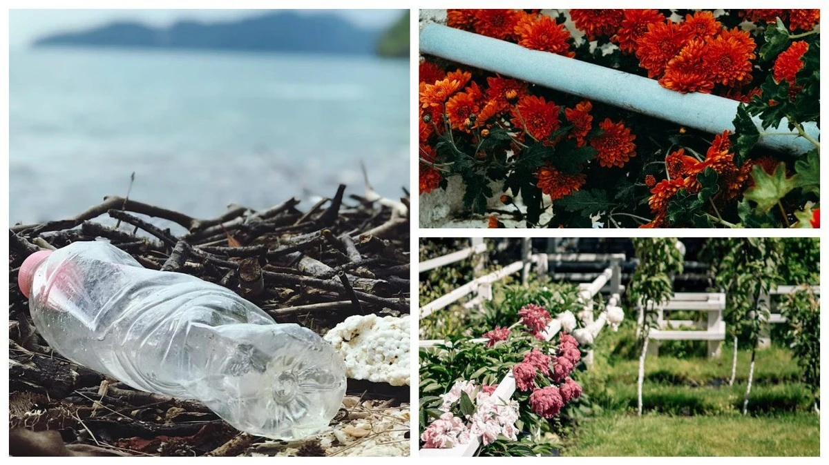 Convierte tu valla aburrida en un jardín vertical con este truco infalible con botellas