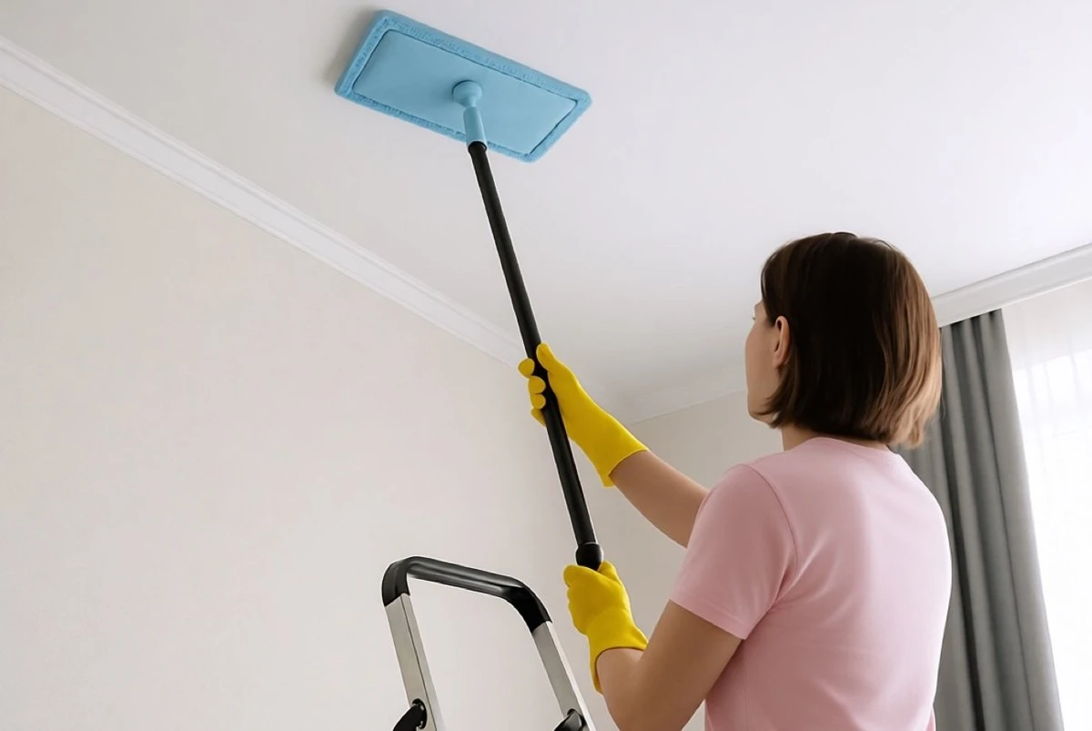 El secreto de las amas de casa expertas para limpiar techos tensados sin dejar marcas