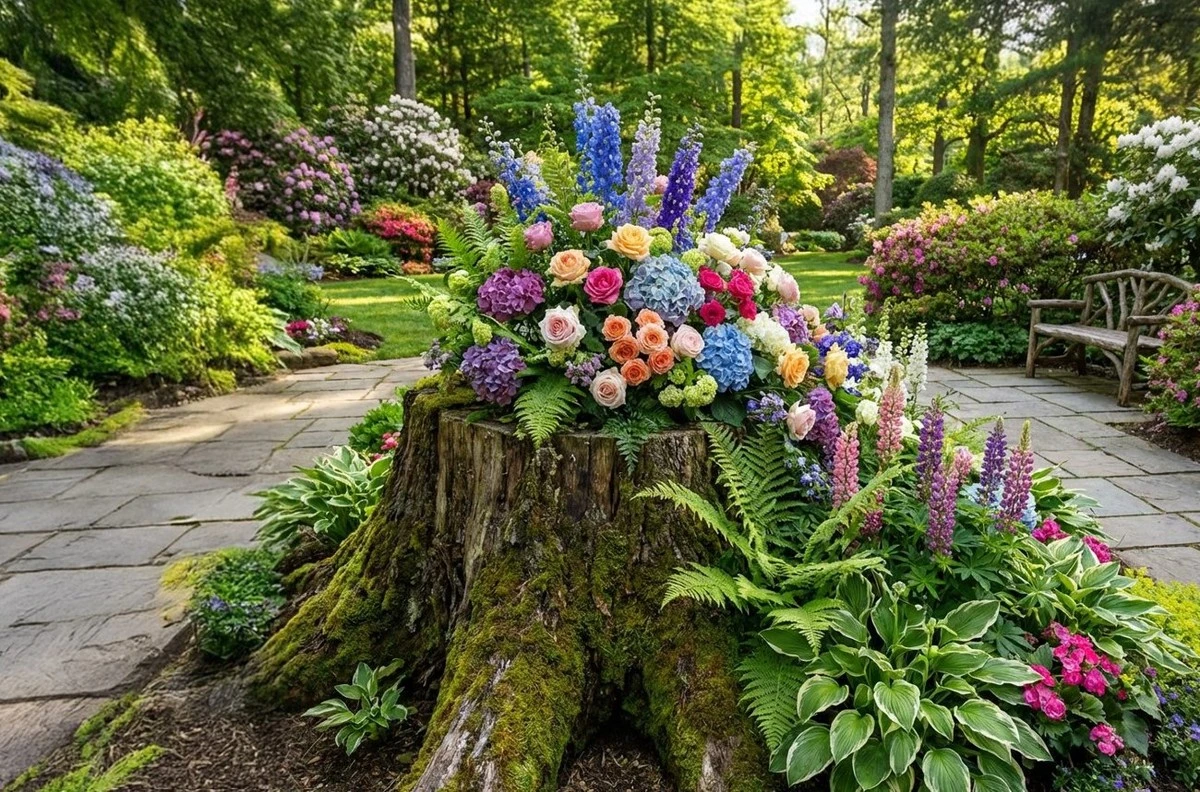 No arranques ese tocón: 5 ideas creativas para transformarlo en tu jardín