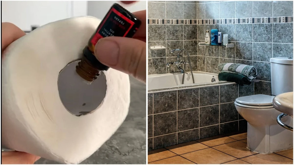 El truco casero que deja tu baño oliendo a perfume hasta por semanas (con solo papel higiénico y aceite esencial)